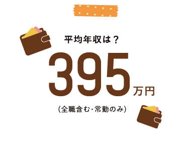 平均年収は？395万円